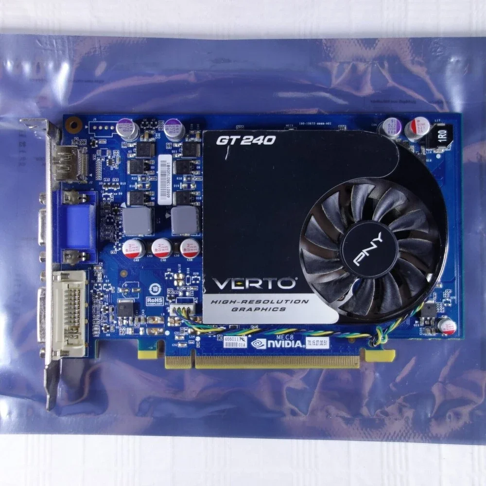 PNY Verto GeForce GT 240 GDDR5 512MB PCIe 2.0 Video Graphics Card TESTED WORKING
